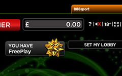 Free Play Bonus Button at the Casino Lobby